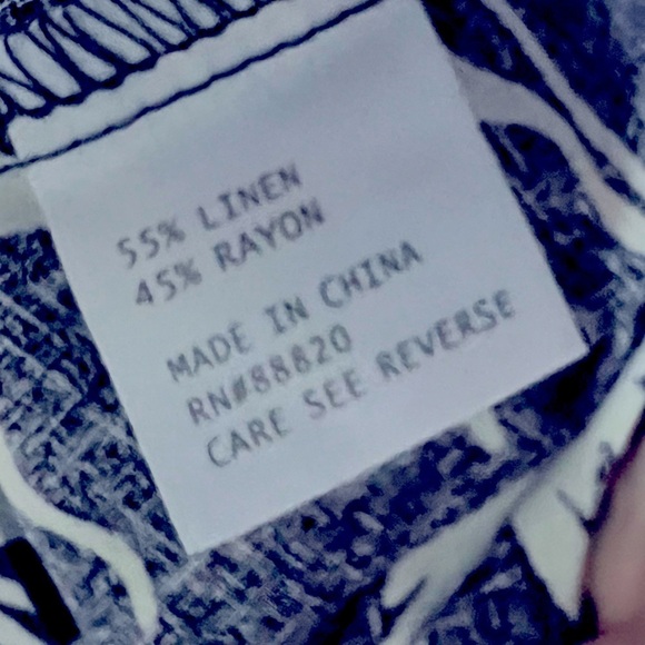 C&C California Hawaiian Novelty Beachy Print Linen Blend Button Down Shirt NEW - Picture 13 of 13